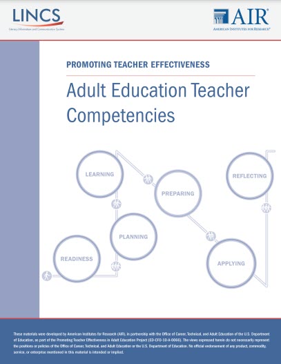 Cover of Adult Education Teacher Competencies file